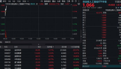 ETF盘中资讯|重磅报告定调!持续推进“人工智能+”行动!创AI全线飘红,创业板人工智能ETF华宝(159363)涨超2%
