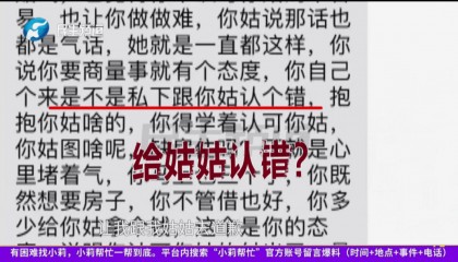 霸占侄女房子的姑姑一家有540平房子 表姐：一个月之内能搬走
